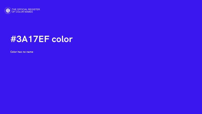 #3A17EF color image