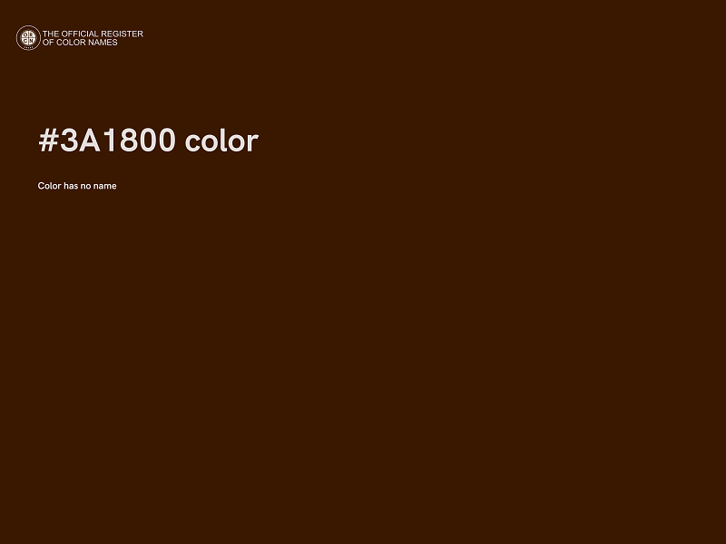 #3A1800 color image