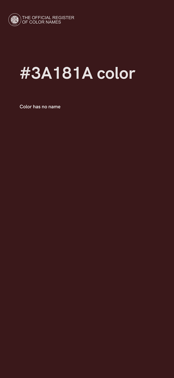 #3A181A color image