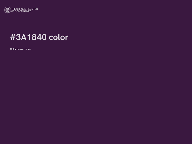 #3A1840 color image