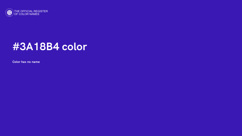 #3A18B4 color image