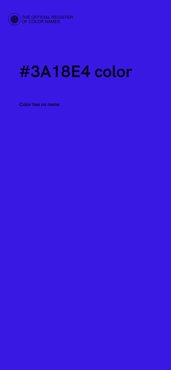 #3A18E4 color image