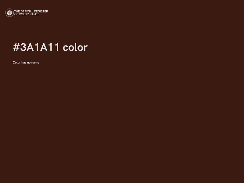 #3A1A11 color image