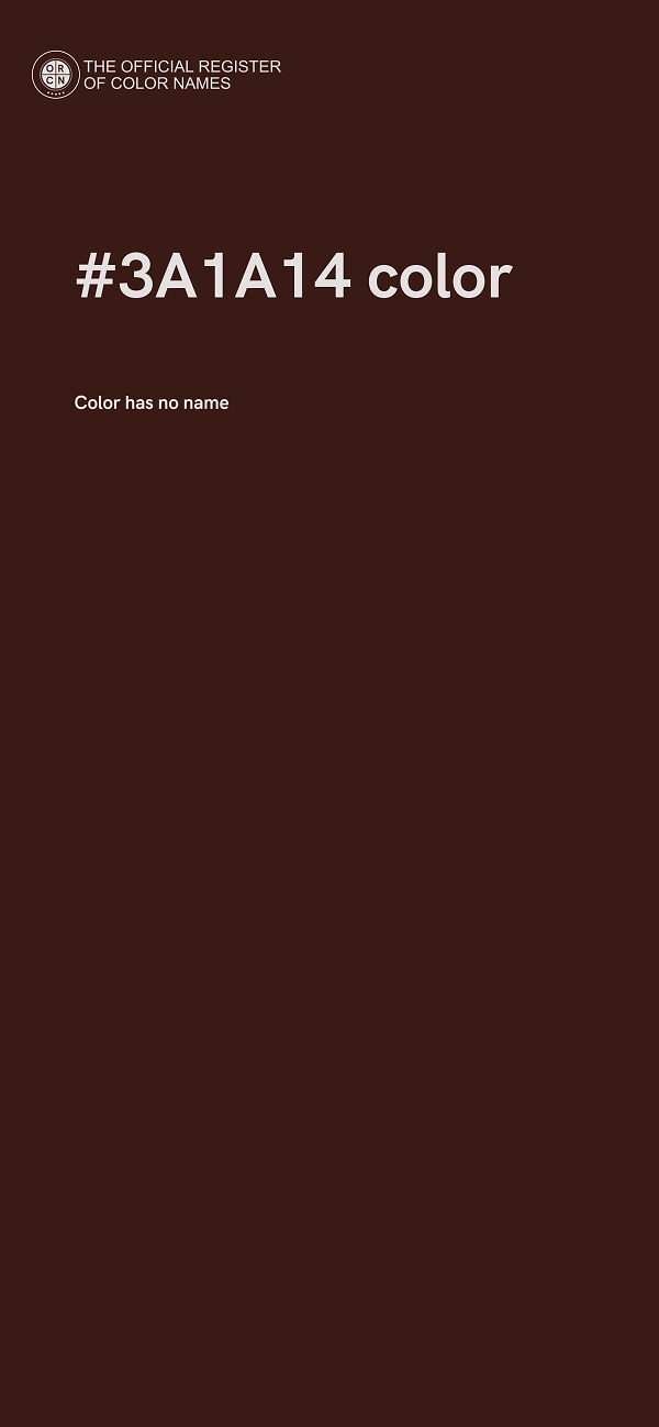 #3A1A14 color image
