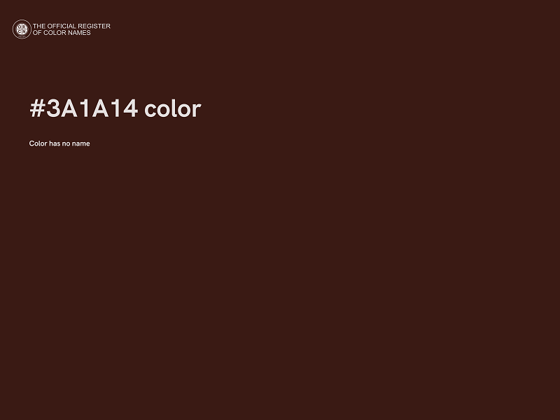 #3A1A14 color image