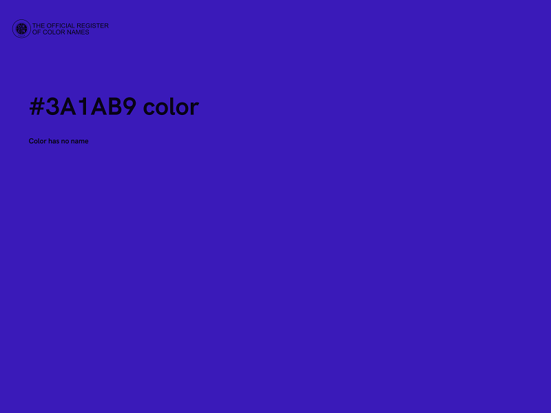 #3A1AB9 color image