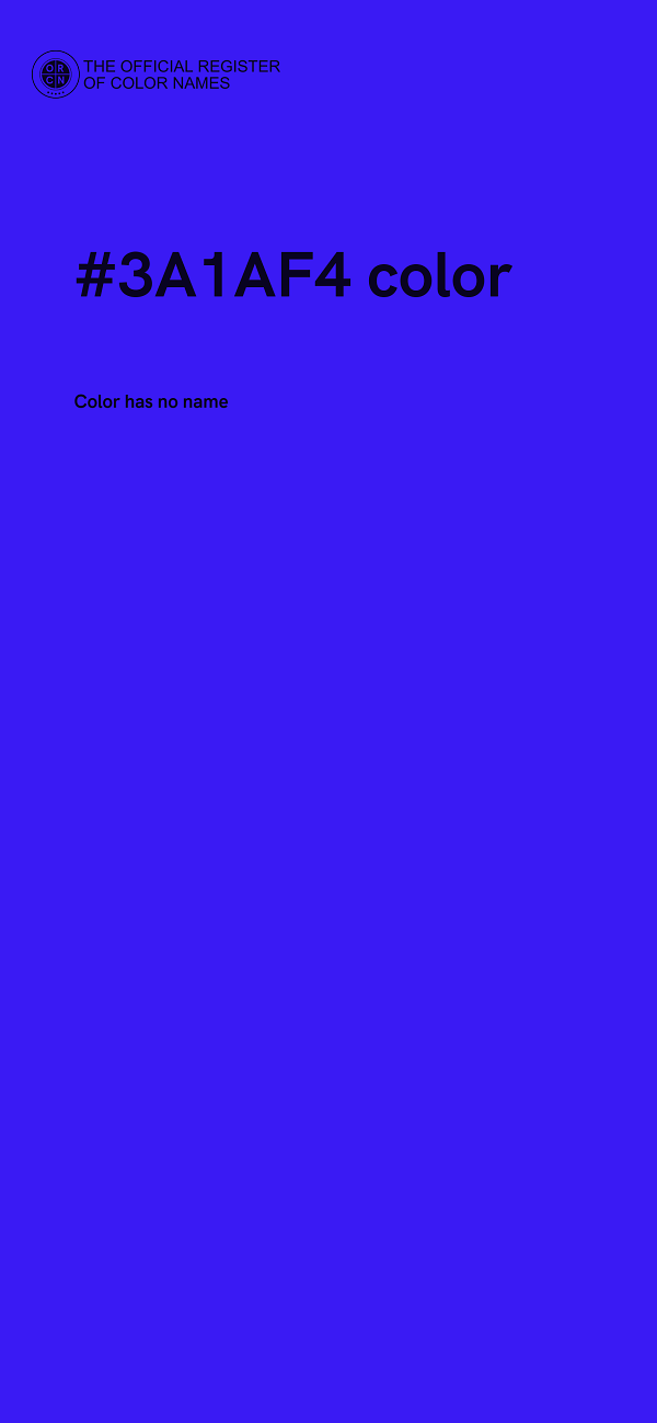 #3A1AF4 color image