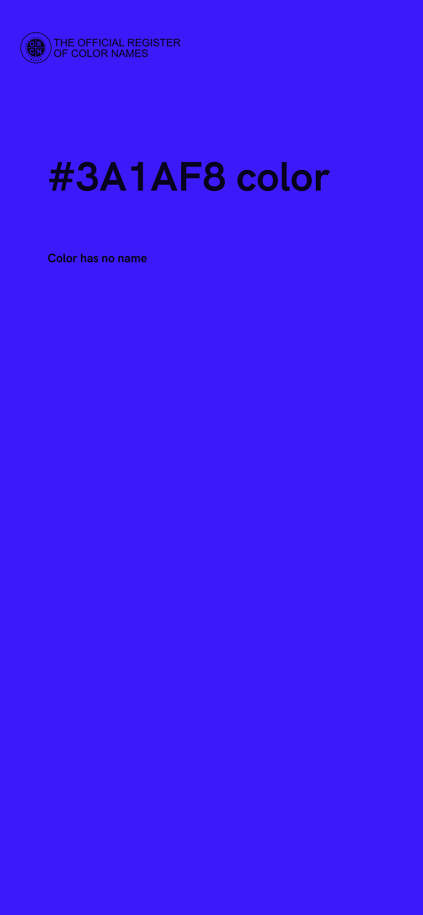 #3A1AF8 color image