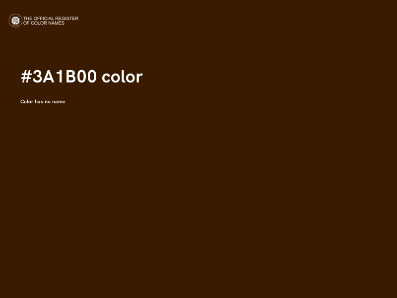 #3A1B00 color image