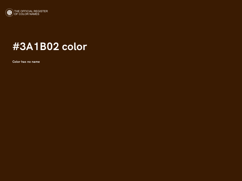 #3A1B02 color image