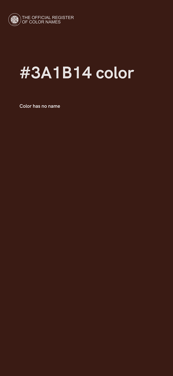 #3A1B14 color image