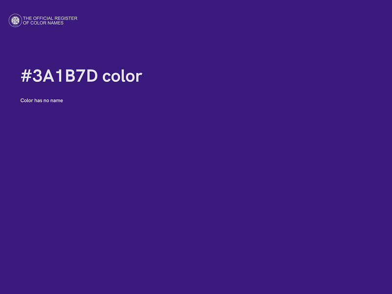 #3A1B7D color image