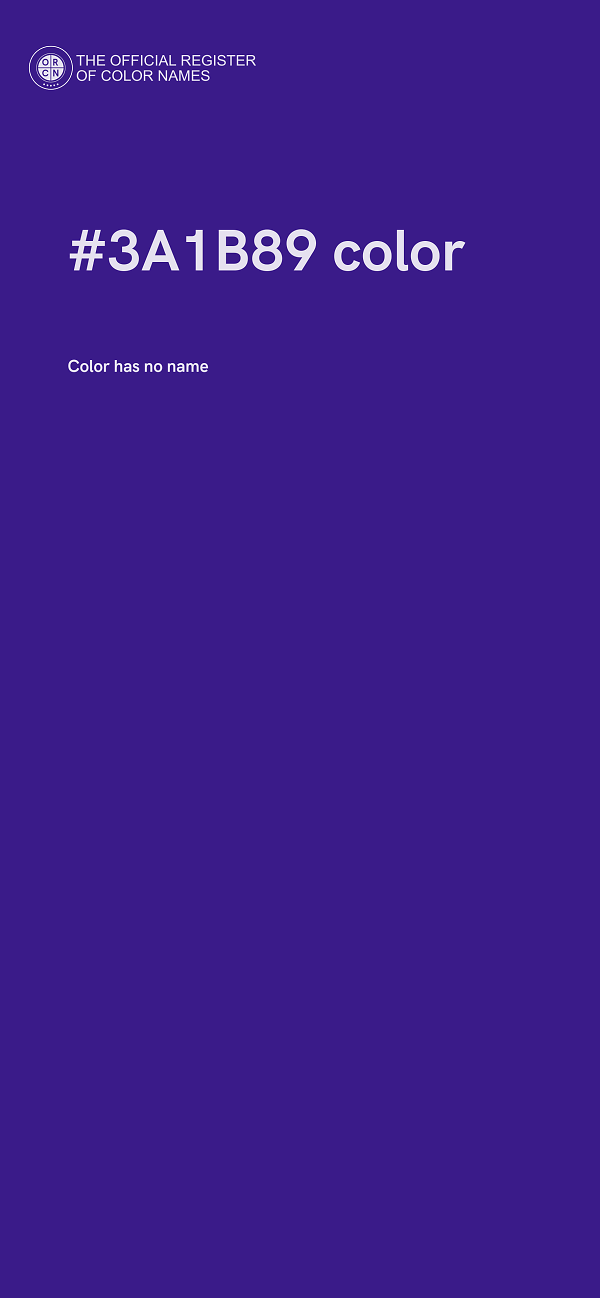 #3A1B89 color image