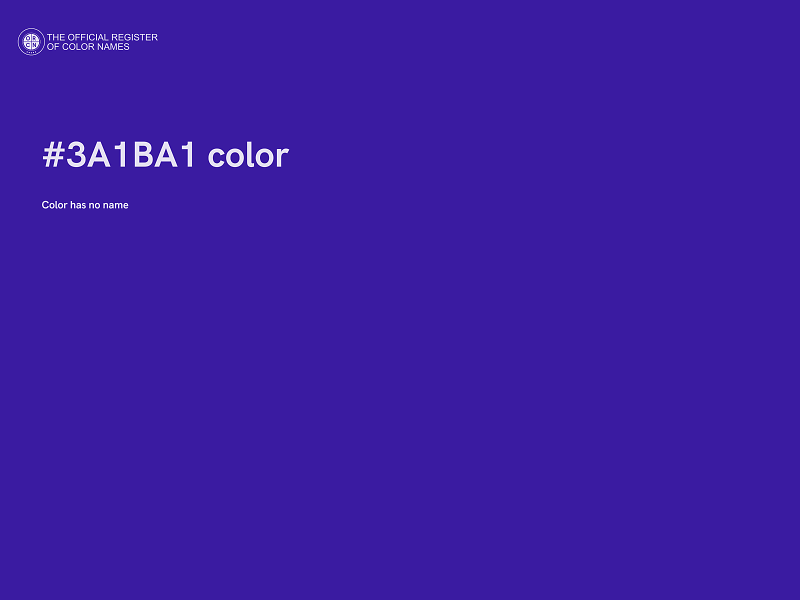 #3A1BA1 color image