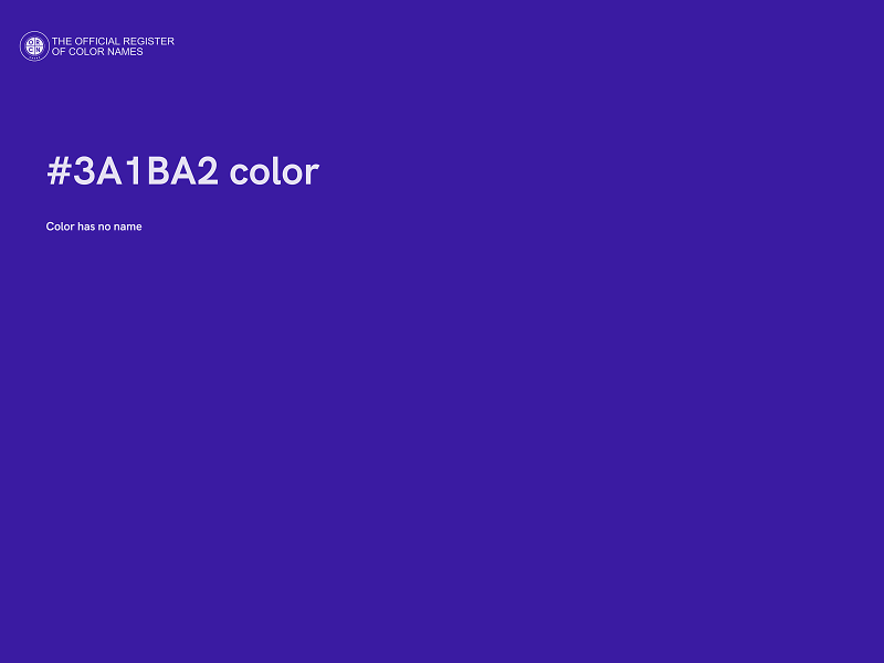 #3A1BA2 color image