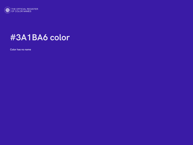 #3A1BA6 color image