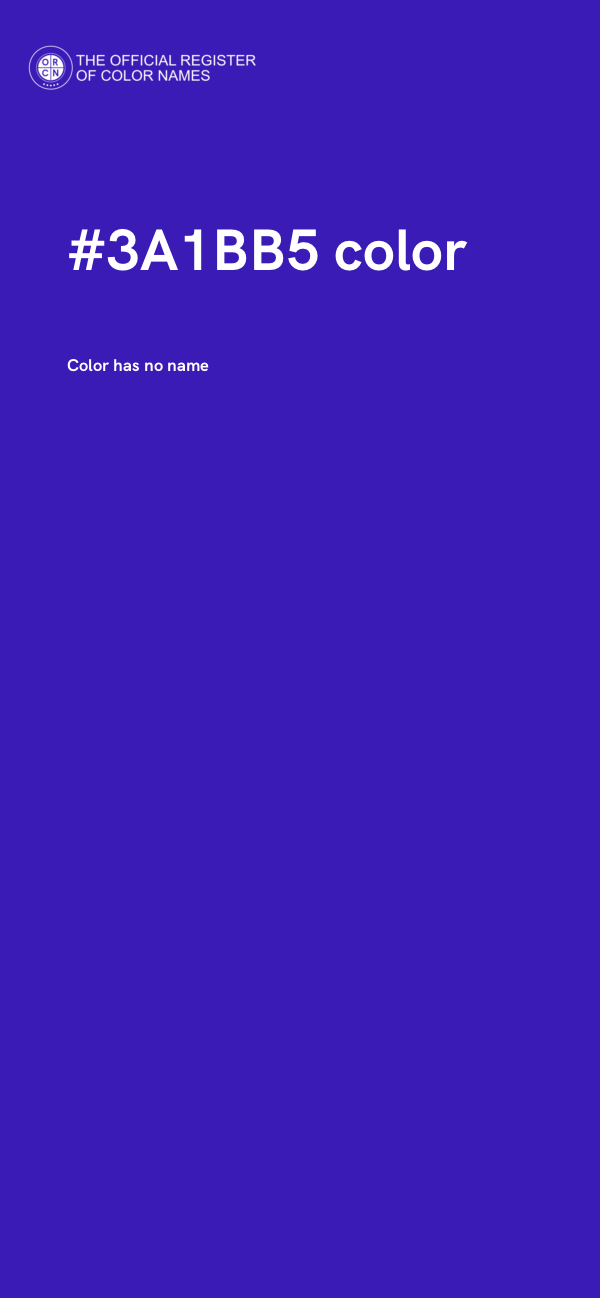 #3A1BB5 color image