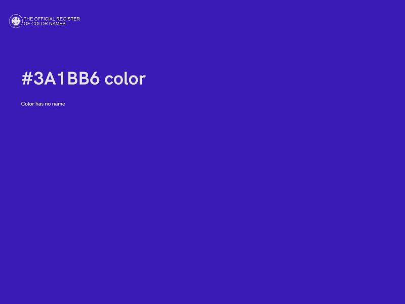 #3A1BB6 color image