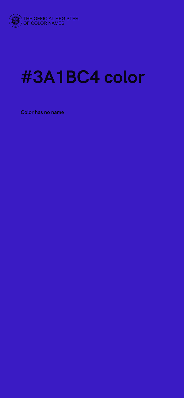 #3A1BC4 color image