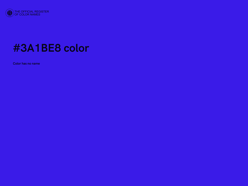 #3A1BE8 color image