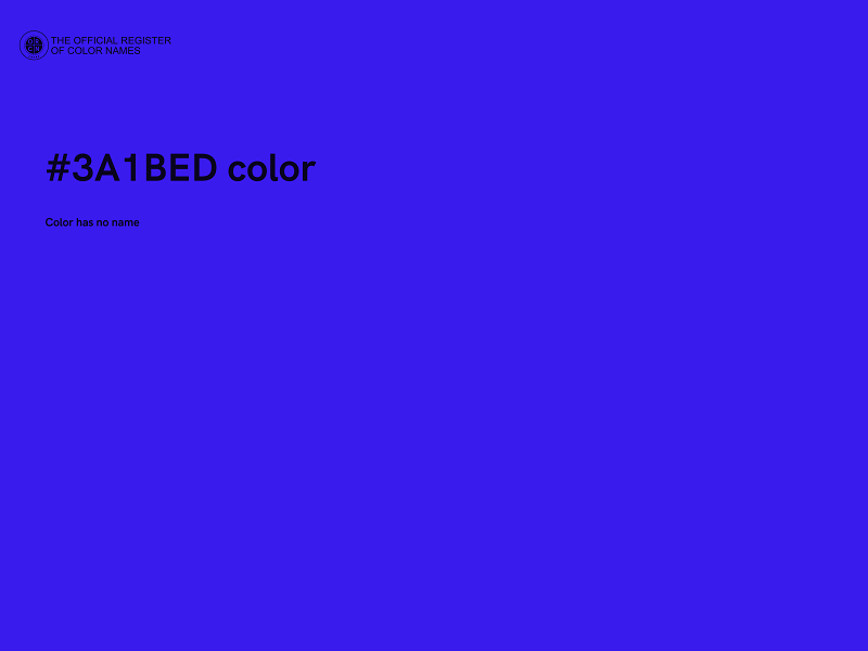 #3A1BED color image