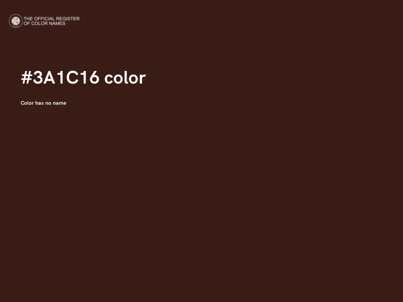 #3A1C16 color image