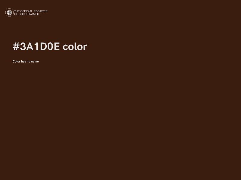 #3A1D0E color image