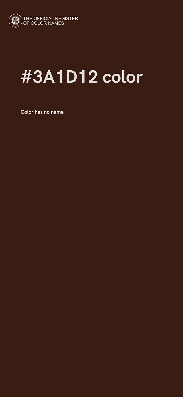 #3A1D12 color image