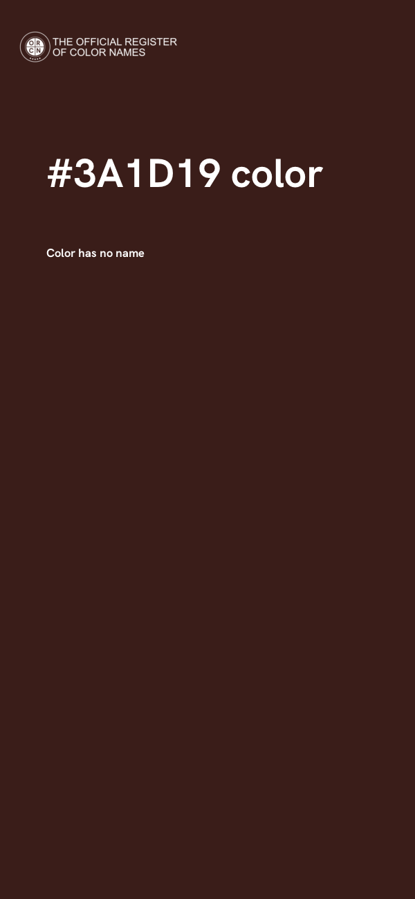 #3A1D19 color image