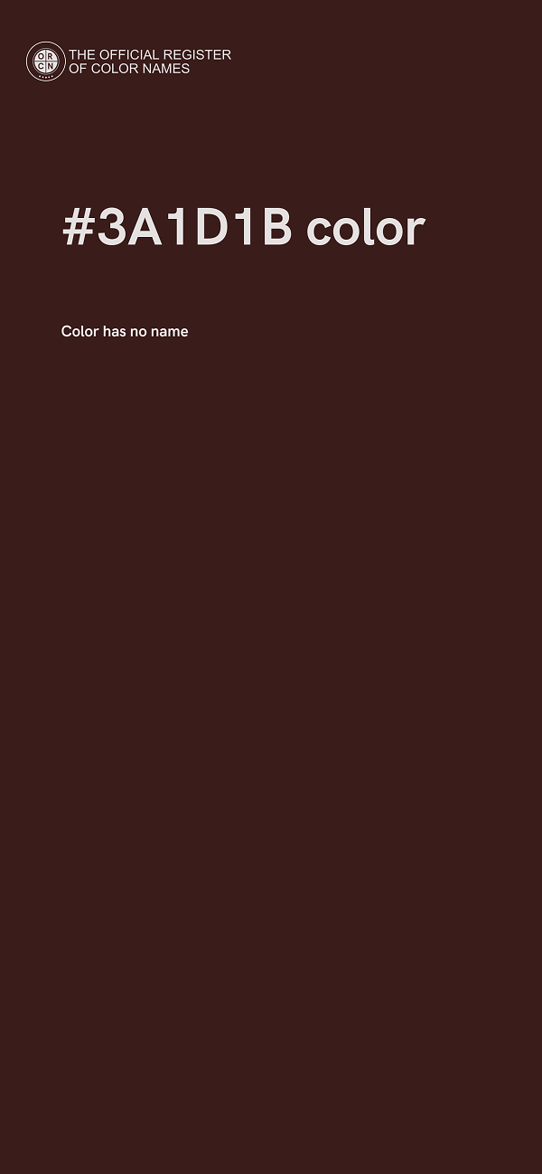 #3A1D1B color image