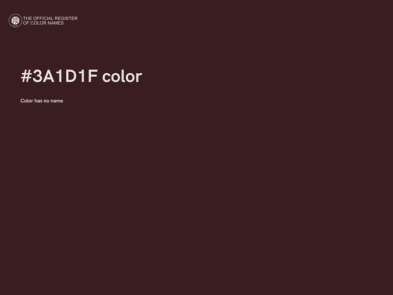 #3A1D1F color image