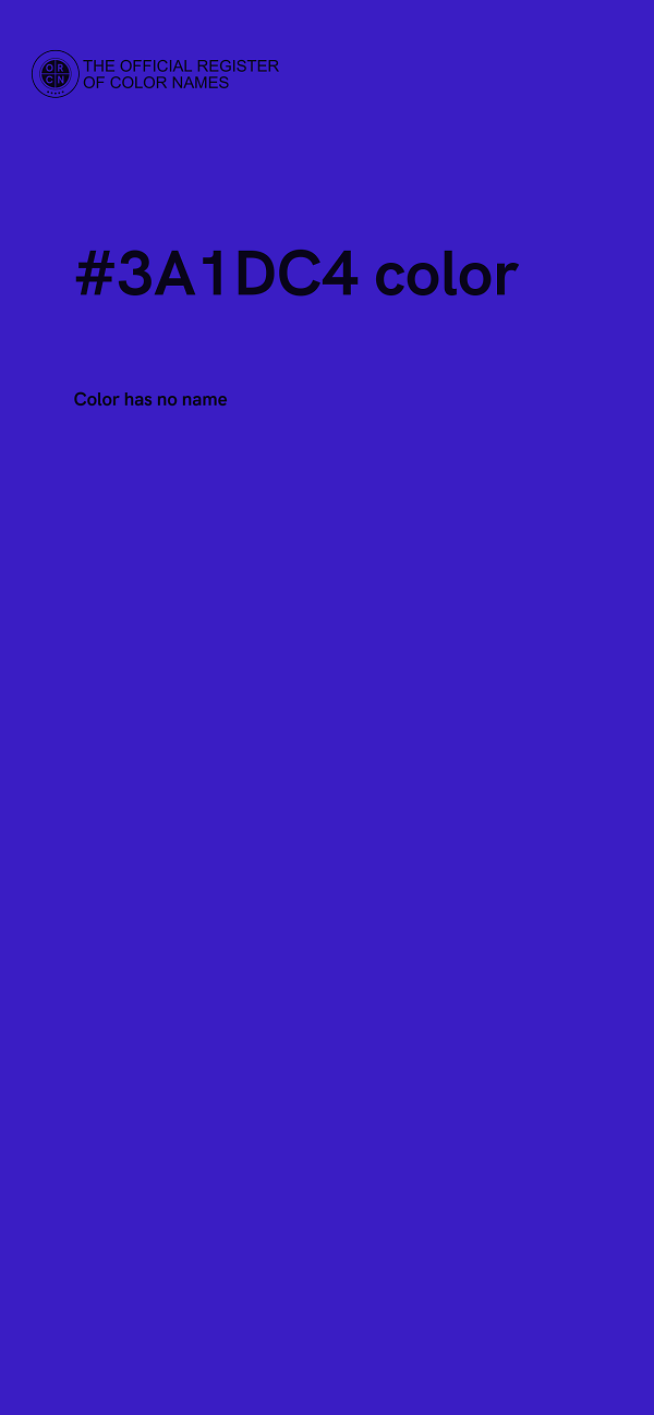 #3A1DC4 color image