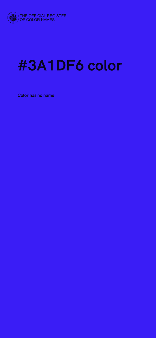 #3A1DF6 color image
