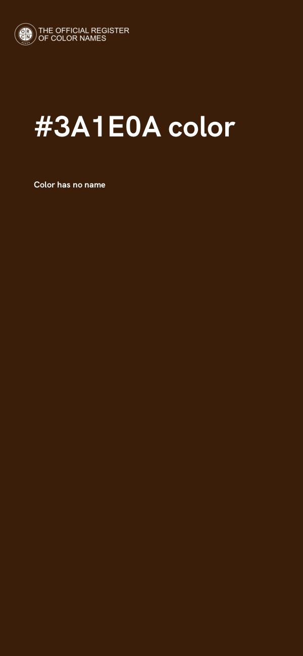 #3A1E0A color image