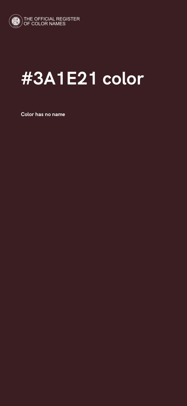 #3A1E21 color image