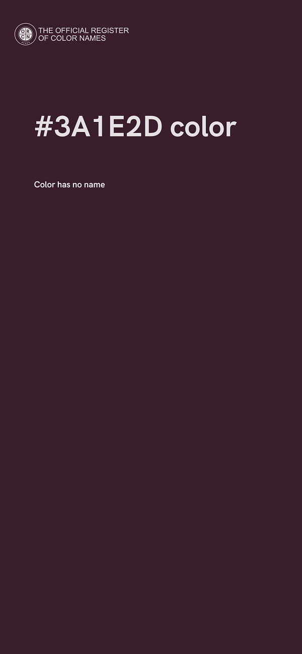 #3A1E2D color image
