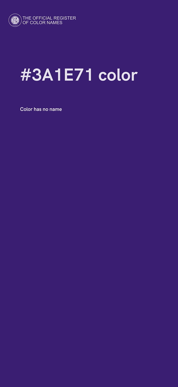 #3A1E71 color image