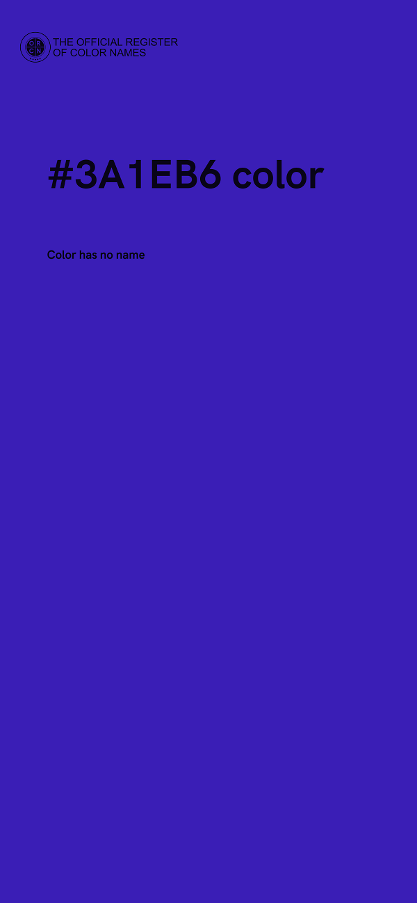 #3A1EB6 color image