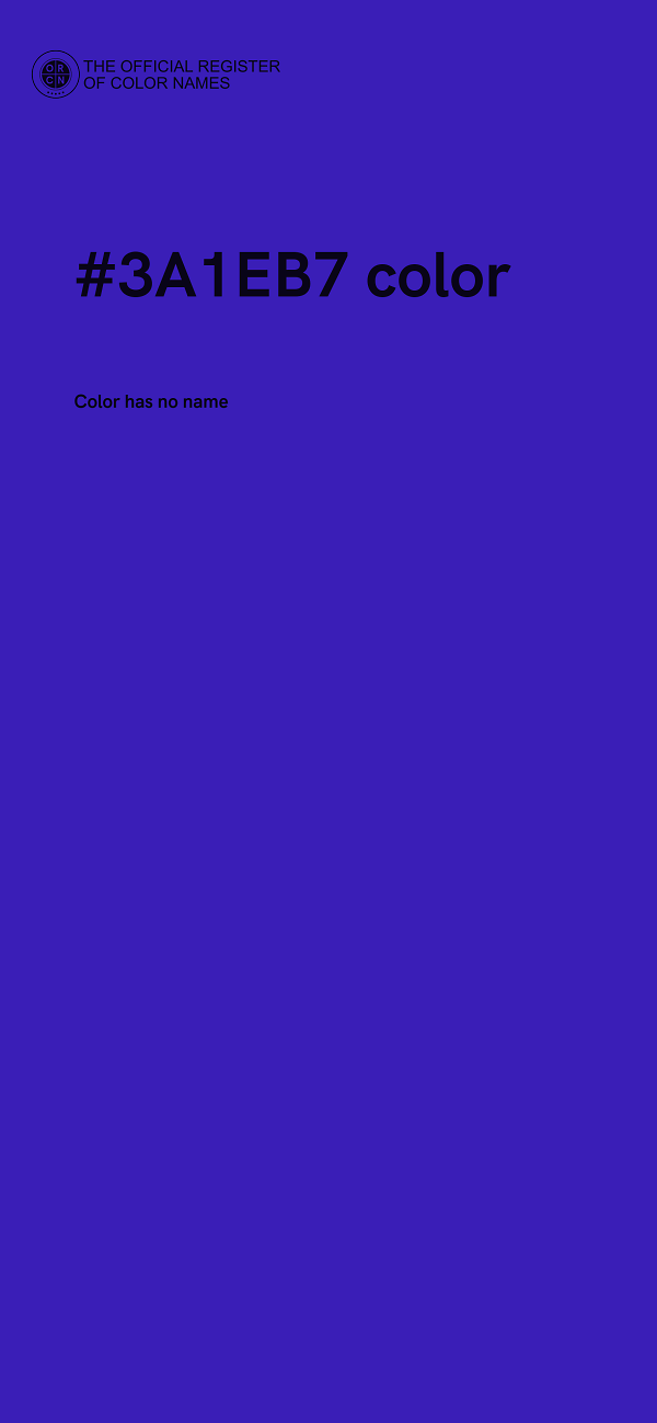 #3A1EB7 color image