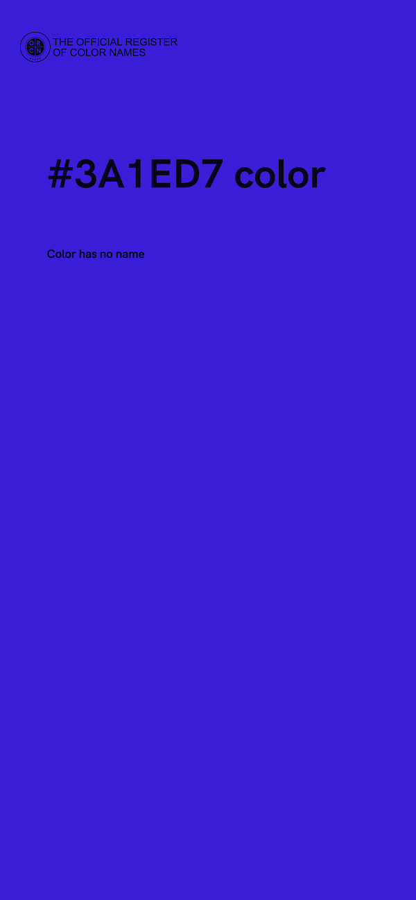 #3A1ED7 color image