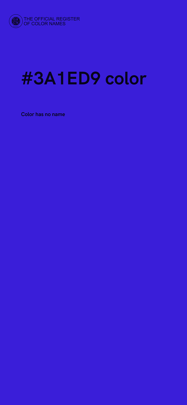 #3A1ED9 color image
