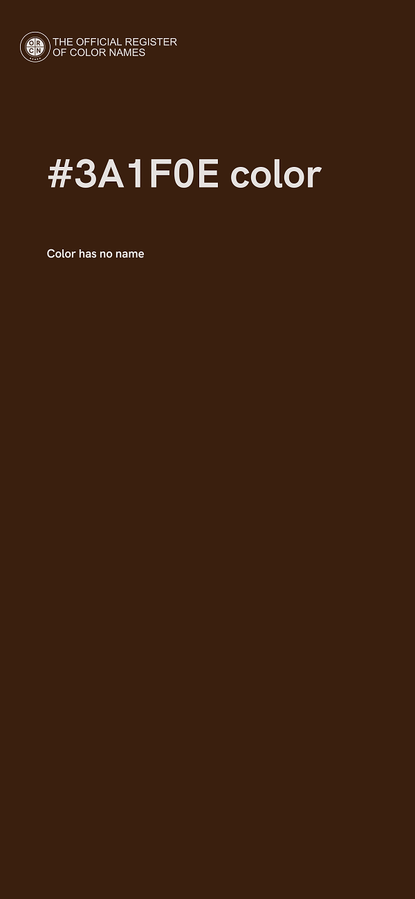 #3A1F0E color image