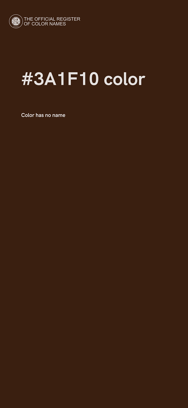 #3A1F10 color image