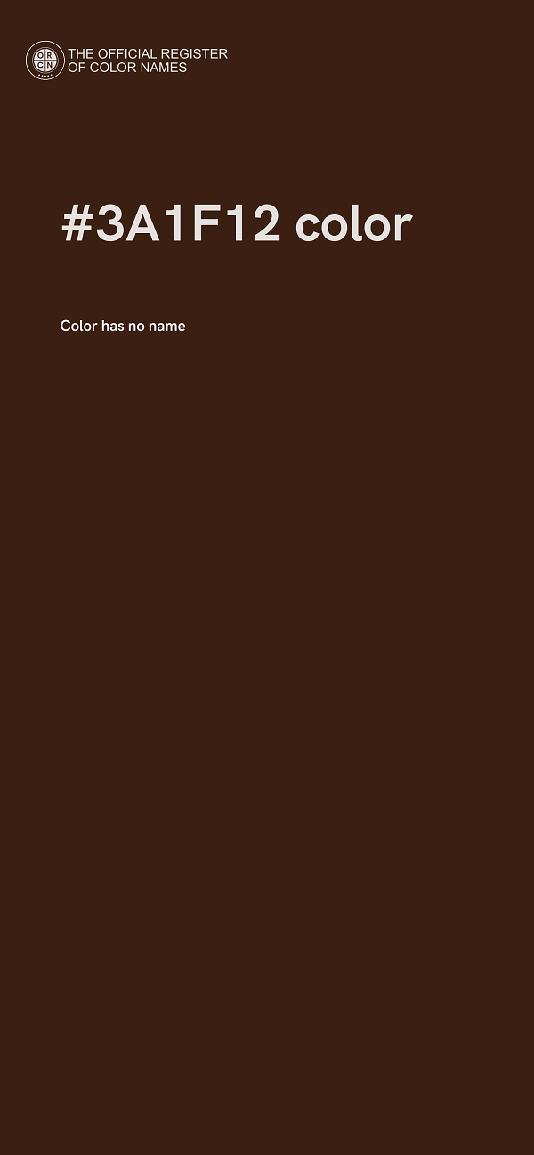 #3A1F12 color image