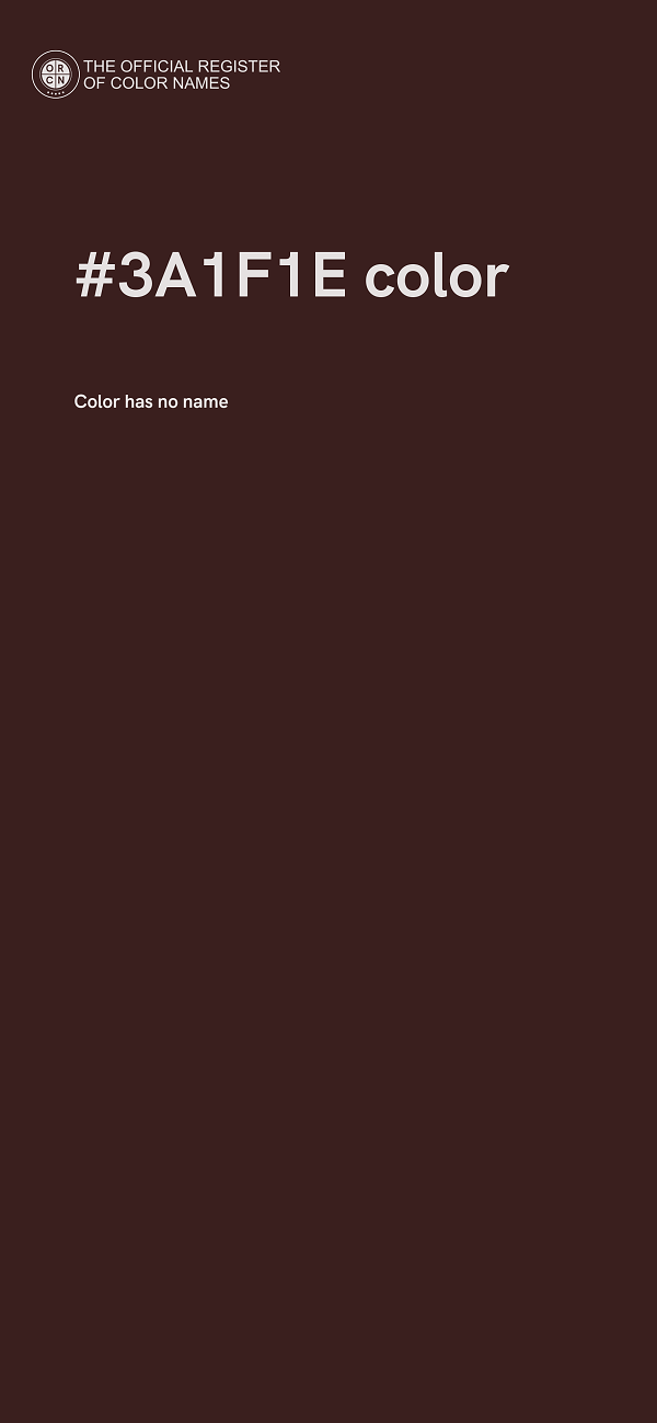 #3A1F1E color image