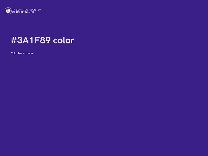 #3A1F89 color image