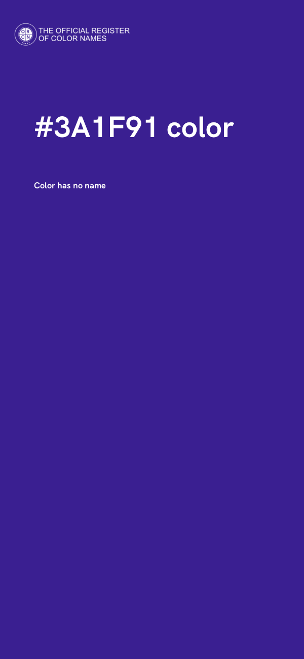 #3A1F91 color image