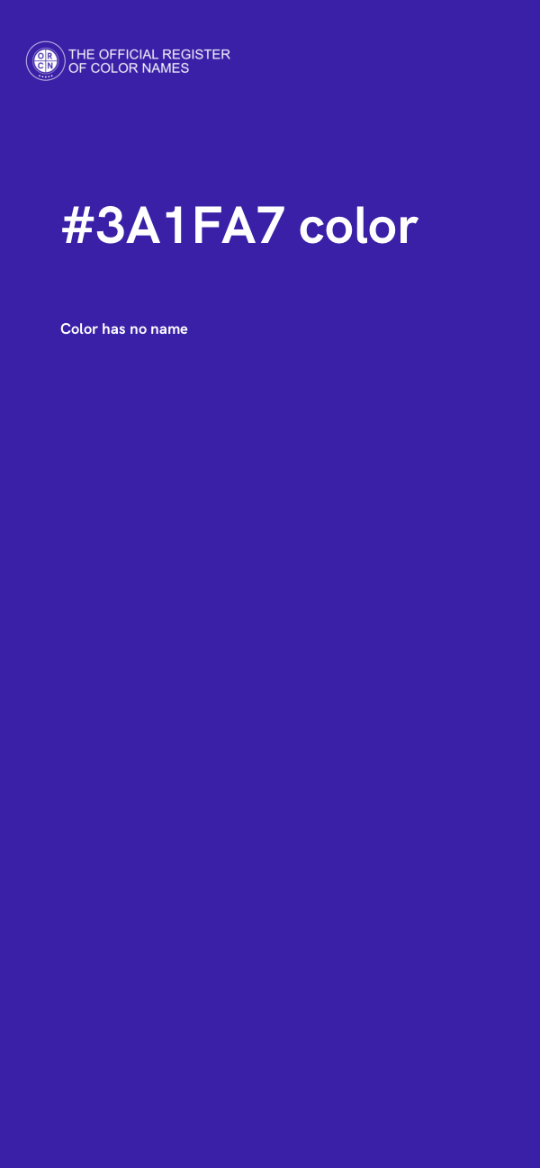 #3A1FA7 color image