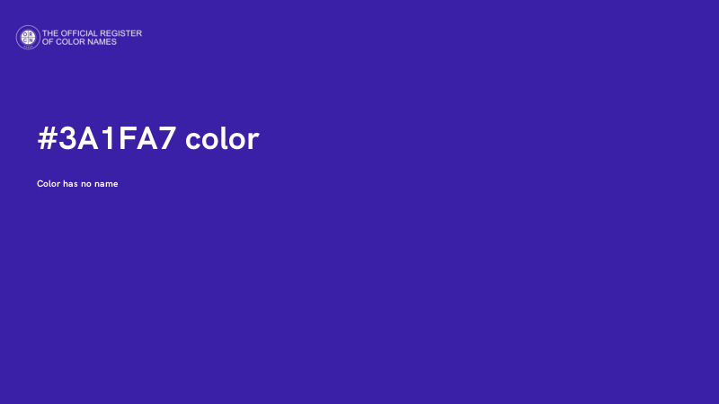 #3A1FA7 color image