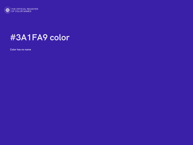 #3A1FA9 color image